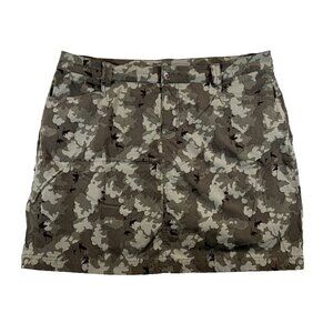 Eddie Bauer‎ Adventurer Skort Skirt Green Camo Womens Size 14 Pockets